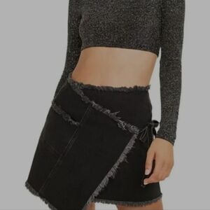 Urban Outfitters Black Denim Skirt